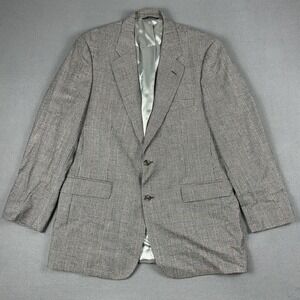 Brooks Brothers 346 Blazer Mens 44 Long Wool Glen Plaid Two Button Sport Coat